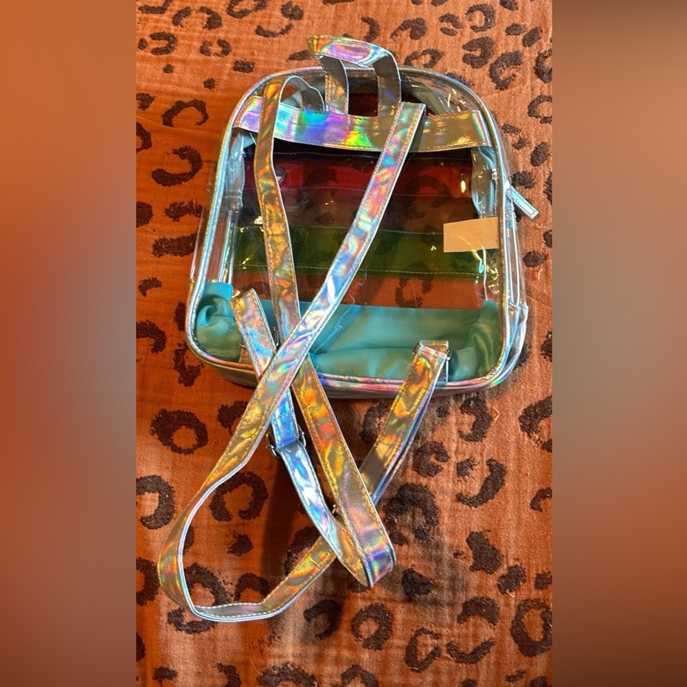 Girls clear-rainbow backpack - Picture 2 of 3
